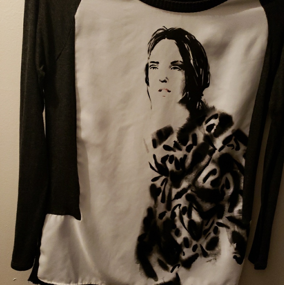 Zara Long Sleeved Art decor shirt